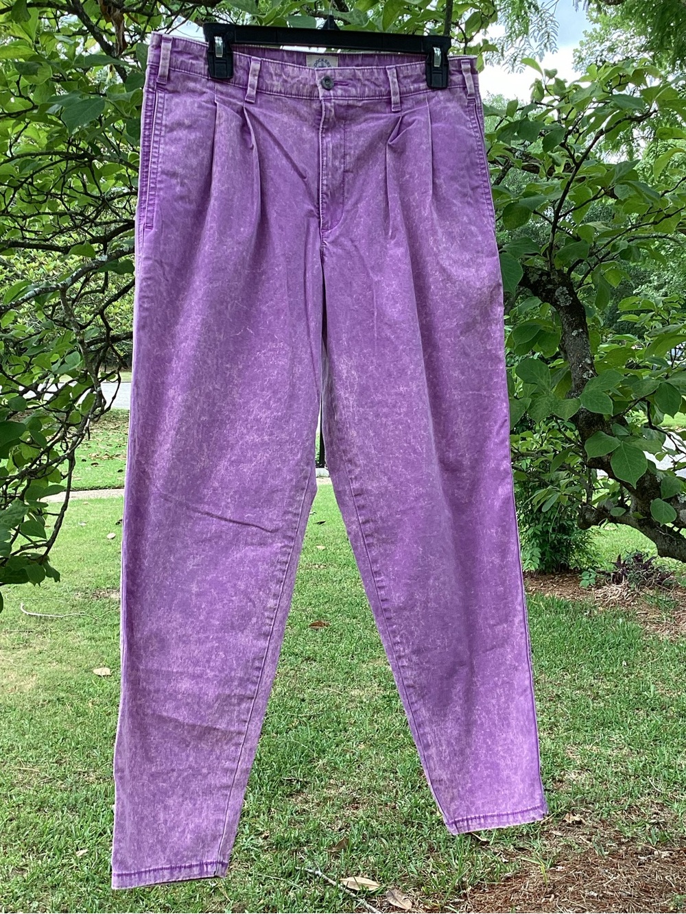 Dockers Purple Pleated Chinos